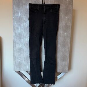 MOTHER Women’s Black Slim Straight Jeans